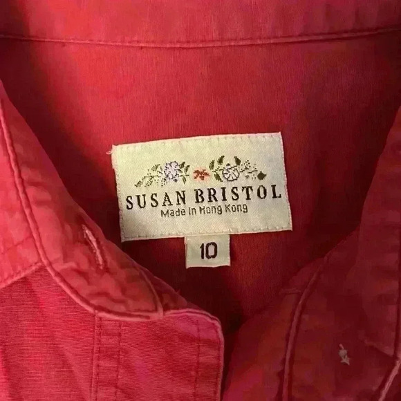 Vintage Susan Bristol Embroidered Cottagecore Button down - Picture 3 of 4